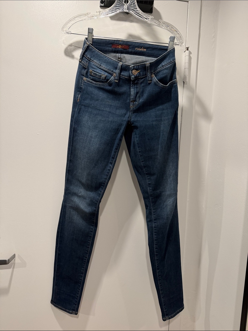 7 for all Mankind Jeans Dark Blue Skinny Jeans